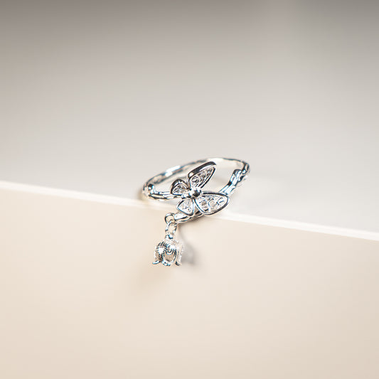 Floral Dangle Ring