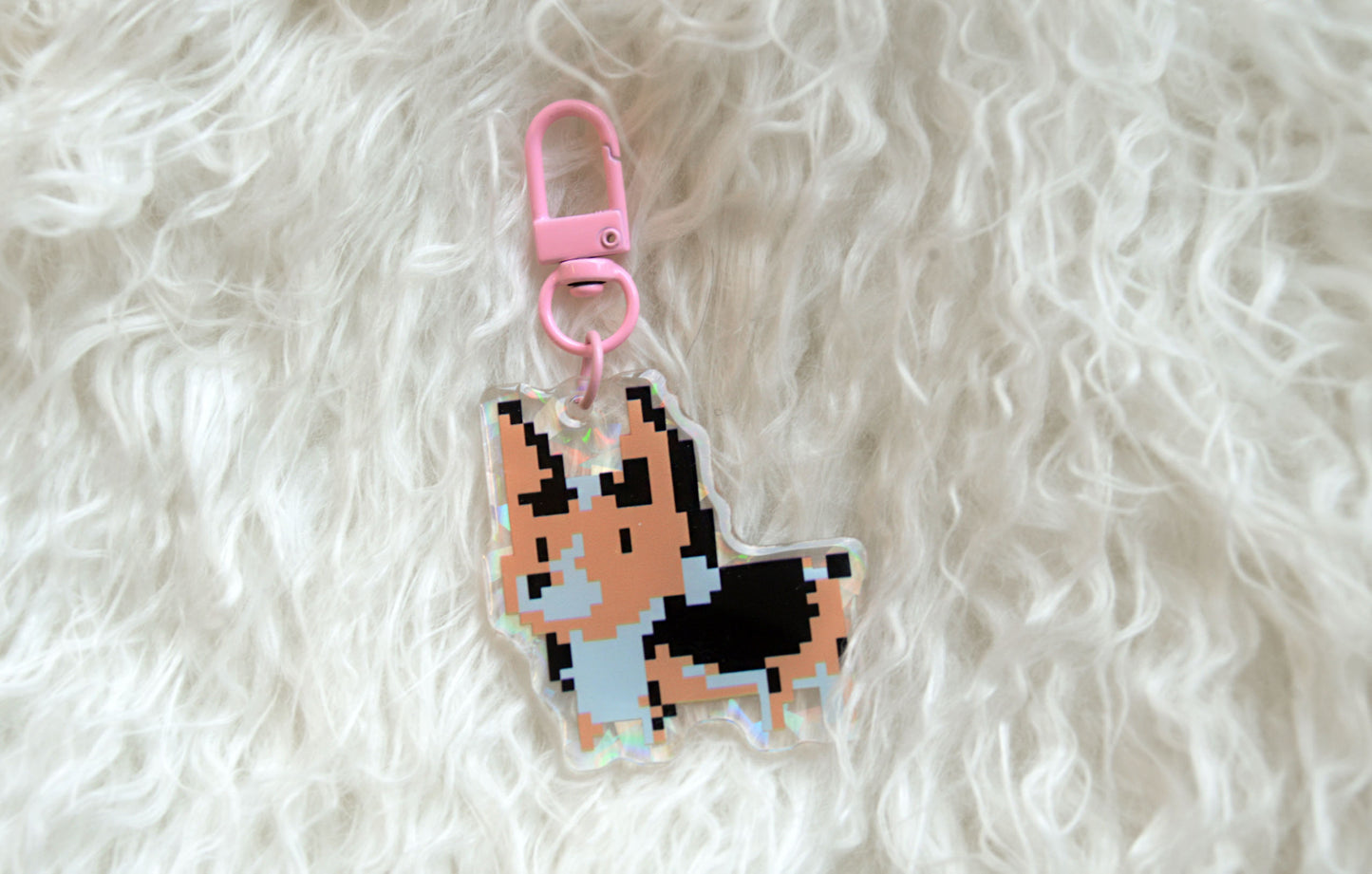 Pixel cat and dog Acrylic Charm