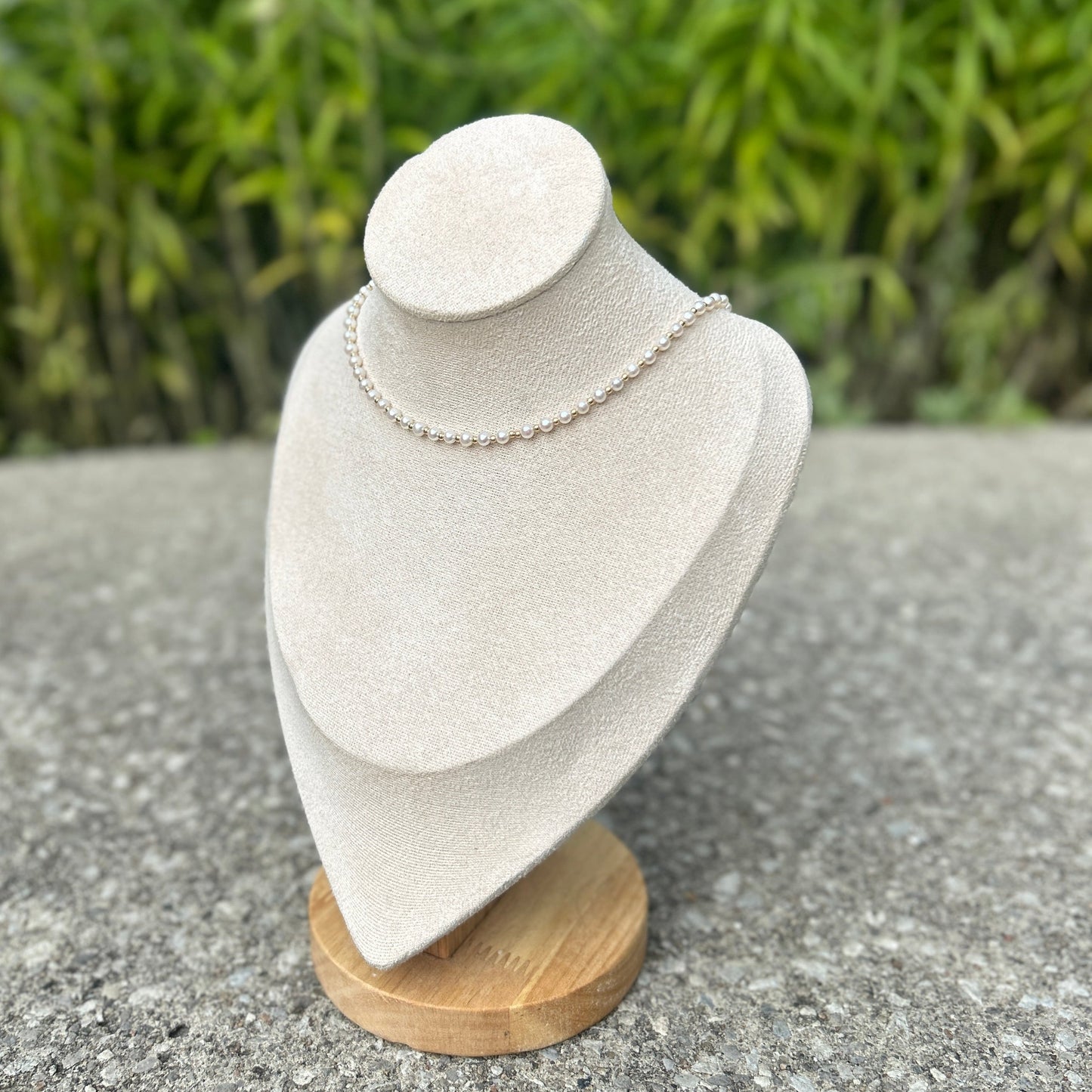 Handmade Natural Freshwater Pearl Necklace/Genuine Pearl Necklace/Dainty Pearl Necklace Twisted Pearl/ Beaded Pearl/Bridesmaid gift/Real pearl Necklace/Gift for her